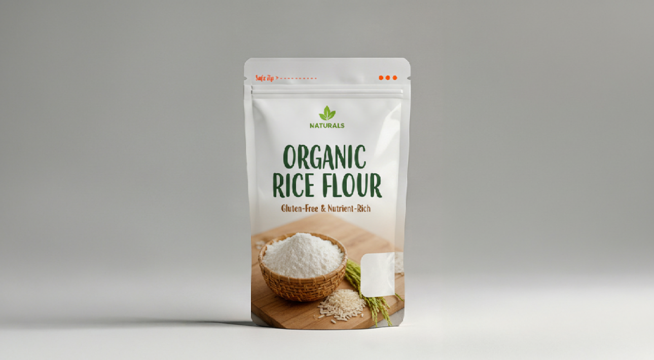 Organic rice flour pouch