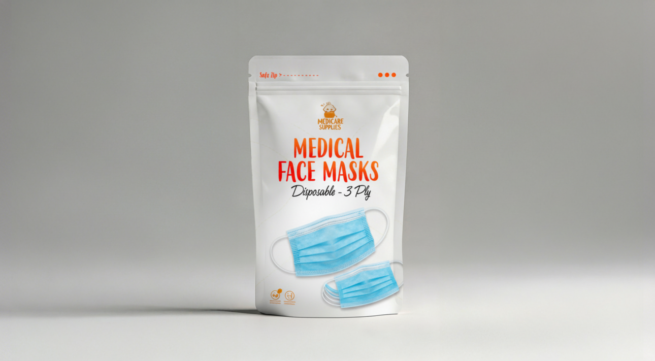 Medical face mask packaging